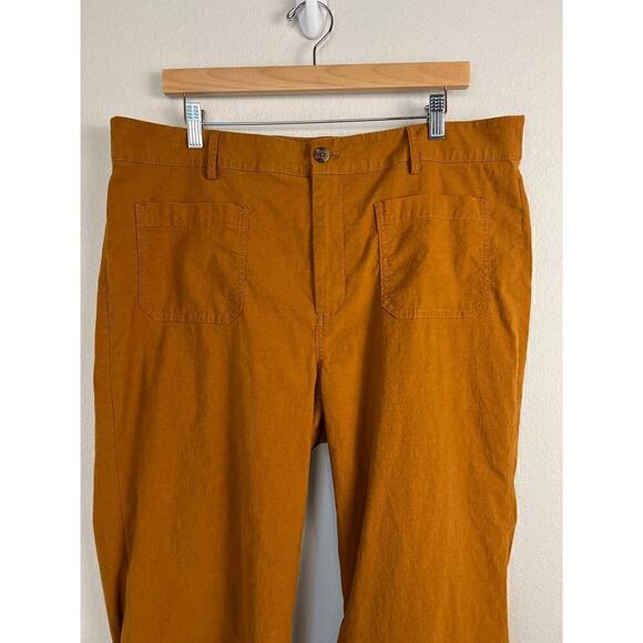 J.Crew Factory Women's High-rise patch-pocket wide-leg pant Burnt Sienna Size 34 - Picture 5 of 10